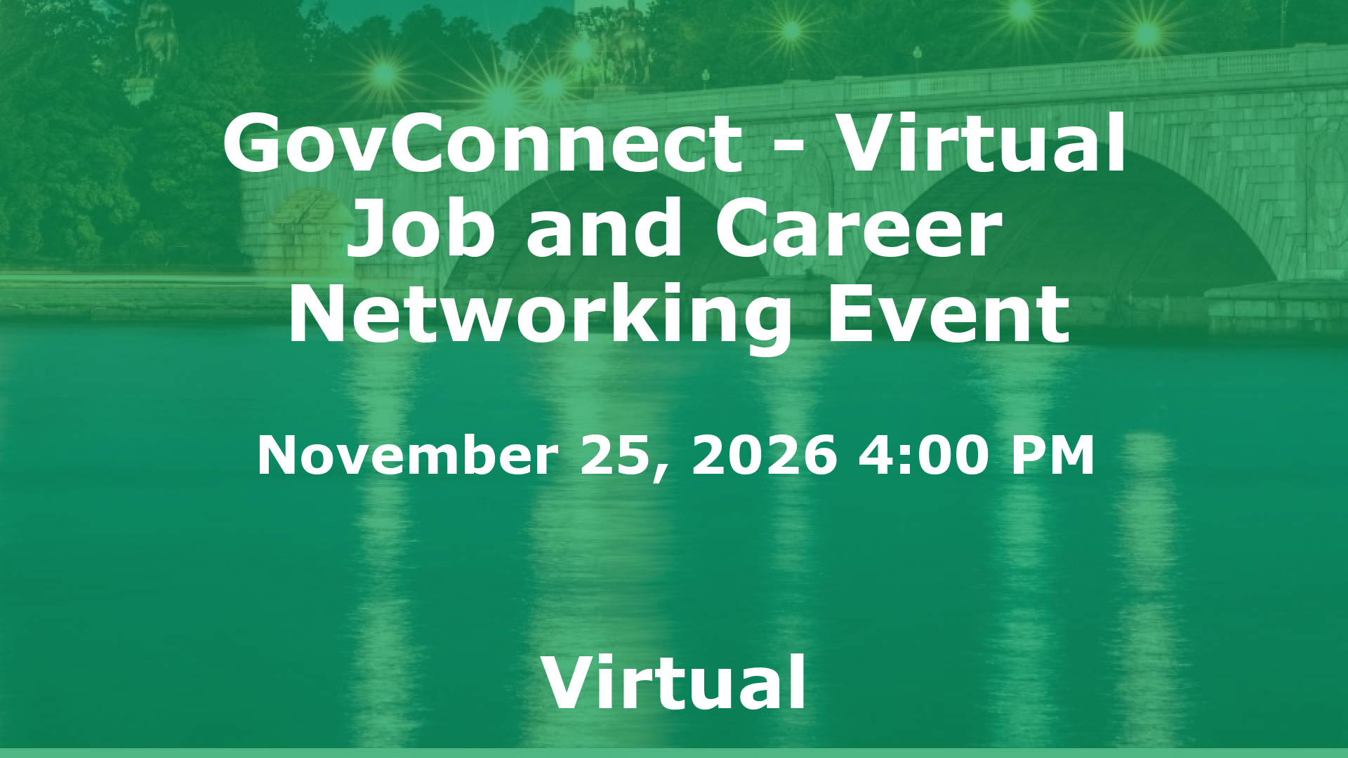 GovConnect - Virtual Job and Career Networking Event event image